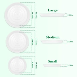 U0U 3 Size Round Stepping Stone Mold,10" 11.4" 12.6" Cement Molds for Concrete,White Plastic Concrete Molds for Casting Garden Pathmate Pavement Precast and Forms Walkway