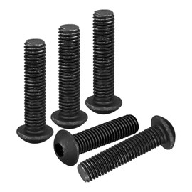 DTGN M10-1.5x40mm Button Head Socket Cap Screws - 10Pack - Good for Road Bicycle, Mountain Bike, Auto, Motorcycle - Carbon Steel Black Oxide - Hex Drive Fasteners