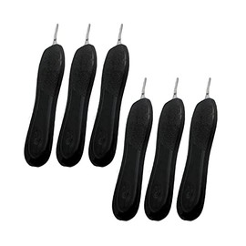 AAProTools Lot Of 6 Scalpel Handle #3, Black Plastic Grip - Fitting Blades #10 Thru 15