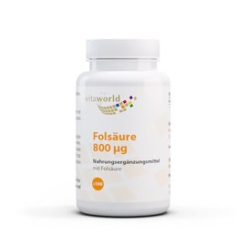 Vitaworld Folic Acid 800 μg, 100 Tablets