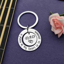 Vadaka Dad Memorial Jewelry Gift Dad Memorial Keychain Loss of Father Gift Sympathy Jewelry Loss Sympathy Keychain Remembrance Gifts for Daughter Son