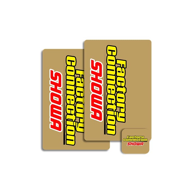Factory Connection SHOWA Suspension Decals Stickers Fork Shock - Red