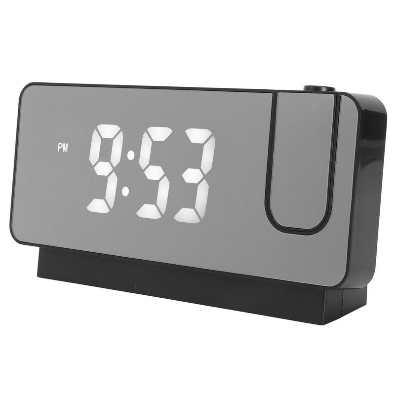Projection Alarm Clock Time Date Temperature Display 180 Degree Wide