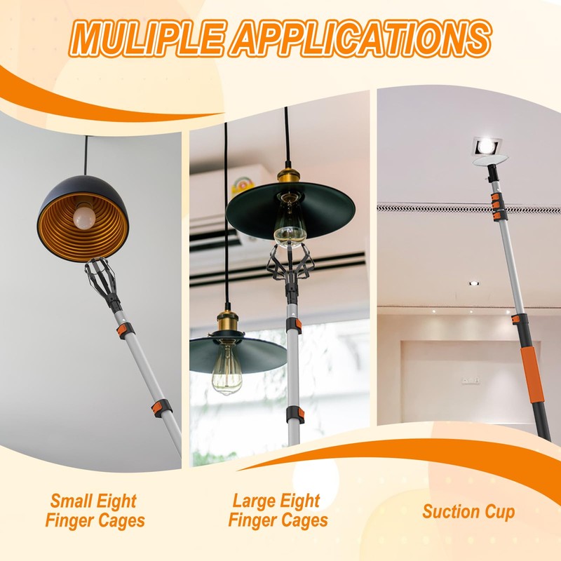 SISUPASSIE Light Bulb Changer for High Ceilings 18FT Reach, Light