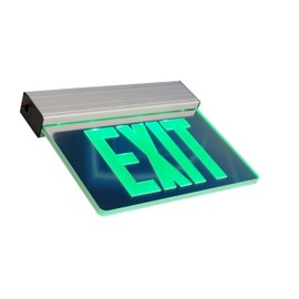 NICOR Lighting LED Emergency Exit Sign, Mirrored with Green Lettering (EXL2-10UNV-AL-MR-G-2)