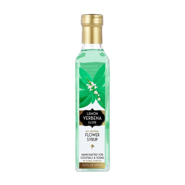 Floral Elixir Co. Lemon Verbena Elixir - All Natural Syrup for Cocktails & Sodas