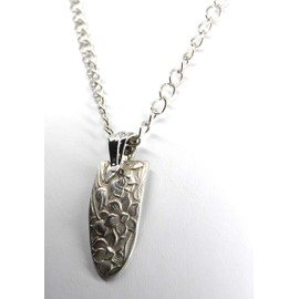 Recycled Silverware jewelry pendant created from actual vintage silver-plate spoons and forks handcrafted necklace SWP9