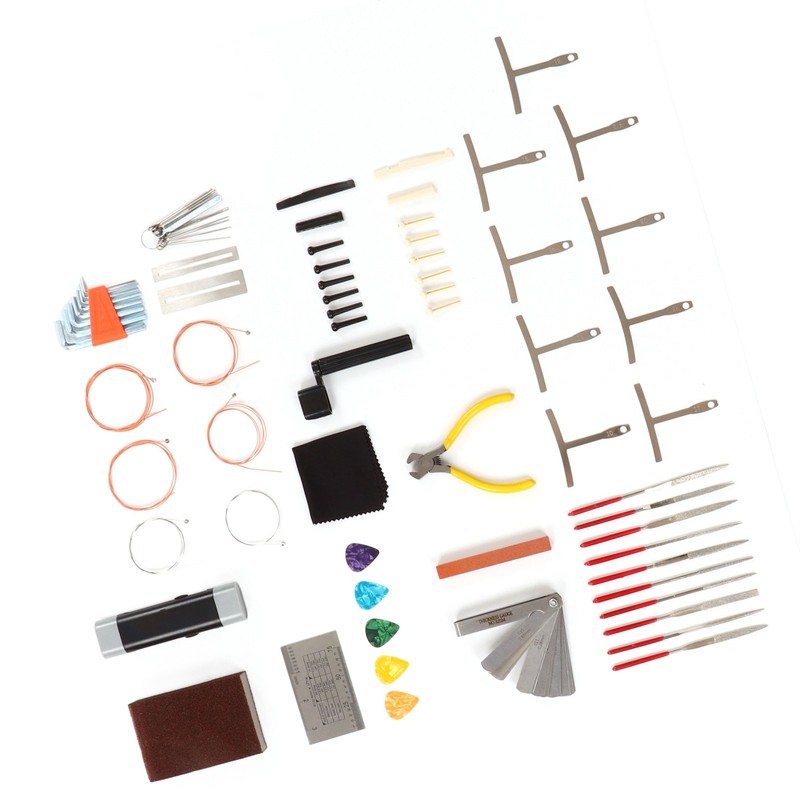 Guitar Tool Kit Bridge Pin Saddle Nut File Radius Ruler