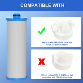 Vickmons KW1 RV Water Filter 2.5 x 10" Compatible with RCS/FR1 Housing Replaces KW1 and FRE-10-BN Filtration Systems, 4-Pack