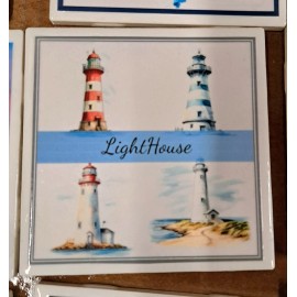 Lighthouse Ceramic Coasters-Set of 4