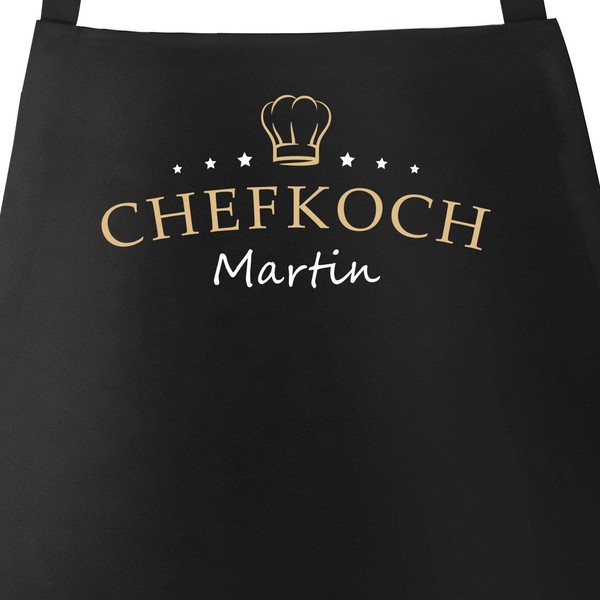 SpecialMe® Men’s Kitchen Apron with Customisable Name Lettering, Personalised Cooking and Chef Gifts