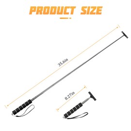 AICEL Car Side Mirror Squeegee, Rearview Mirror Wiper with Telescopic Long Handle, Retractable Small Auto Window Squeegee Cleaner, Portable Glass Cleaning Tool Universal Car Accessories (Black)