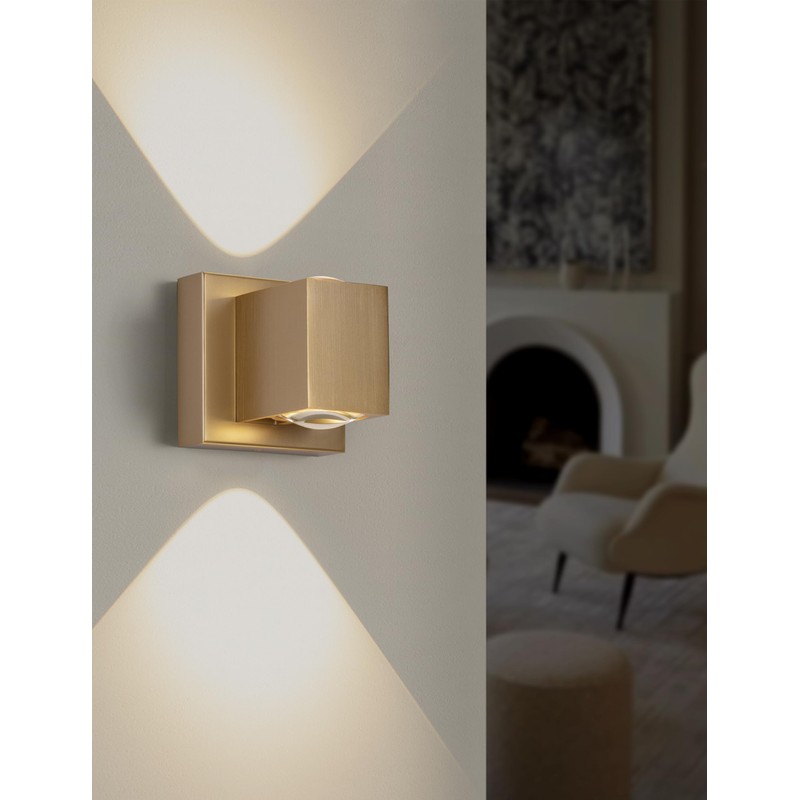 Tubicen Gold Wall Sconces Square Indoor Hardwired Dimmable Movie Theater