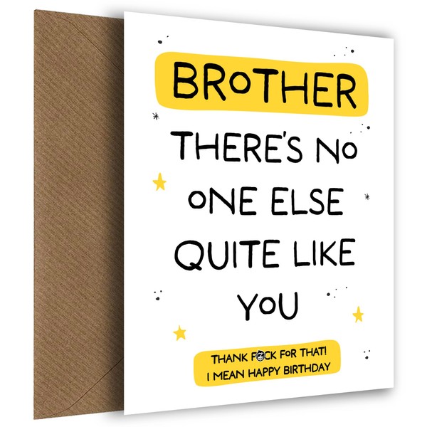 Hey Chimp Funny Brother Birthday Card - No One Else