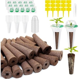 76 count Seed Pod Kit for Aerogarden,Grow Anything Kit for Indoor Hydroponics with 15 Grow Sponges 15 Pod Labels,15 Grow Baskets,15 Grow Domes,15 Tags,1 Tweezer. - Color: 106 pcs