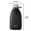 S'well Stainless Steel Roamer Bottle, 64oz, Onyx, Triple Layered Vacuum