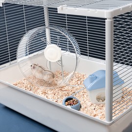 WHFPS Silent Hamster Exercise Wheel - Hamster Toy Accessories 9.45 Inch Running Spinner with Stand Quiet Hamster Runner for Small Animal Pet Gerbil Dwarf Syrian Hamster Hedgehog Rat Mouse Mice etc.