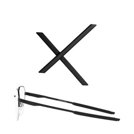 Replacement Earsocks Rubber Temple Sleeve for Oakley Inner Foil OX3247 Eyeglasses Frame, Black Ear Sleeves