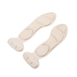 PACKOVE High Heel Insole Sponge Pads Creamy White Foot Protector Cushion for Heel Grinding Relief and Slip Prevention Comfortable Fit for Shoes