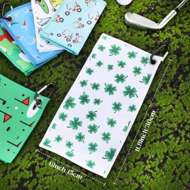 Mindsoft 6 Pack Golf Towels Bulk 12"x 6" Waffle Pattern Golf Towel for Golf Bags Magnet Strong Hold to Golf Carts Golf Bag Accessories for Men Women Funny Golf Gift Cleaning Golf Ball Club