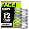 GilletteLabs Shaving Razor Blade Refills for Men, 12 Count