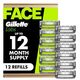 GilletteLabs Shaving Razor Blade Refills for Men, 12 Count