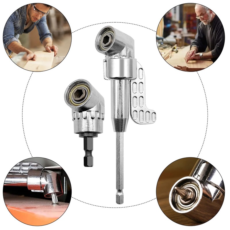 105° Angle Wrench Attachment Adapter, Corner Tool Screw Hub Multi-function
