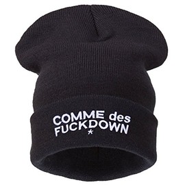 4sold Comme Des Fuckdown Beanie Hat 12 colors black, fluorescent yellow white royal blue fuchsia gold dark red grey plum red navy blue green see all hats now about 200 items (comes black-white)