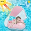 LOOWARTS Baby Float with Canopy,Infant Pool Float with Safety Seat,Baby