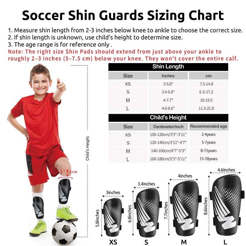Shin Pads Football Youth Kids - Shin Guard for Boys