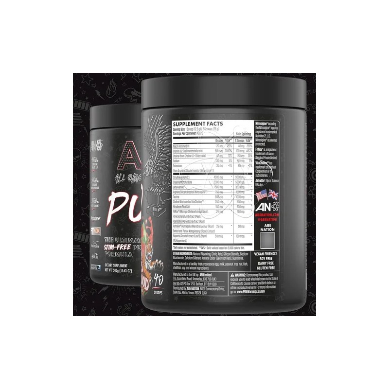 Applied Nutrition Abe Pump Stim Free Pre-entreno 40 Servs Sabor