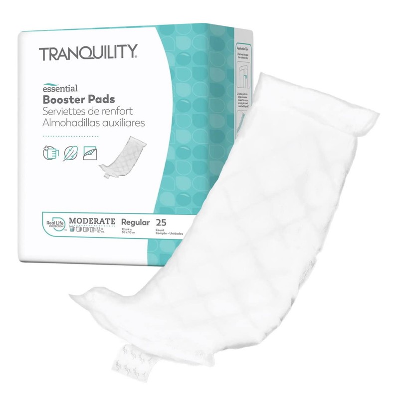 Tranquility Essential Booster Pads, Heavy 25 Count