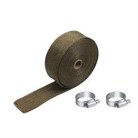 ILLITAN Fireproof Pipe Wrap with 2 Clamps Stovepipe Ribbon 16.4ft*1.97inch(5 m*5cm),1472-2192℉（800-1200°C ）