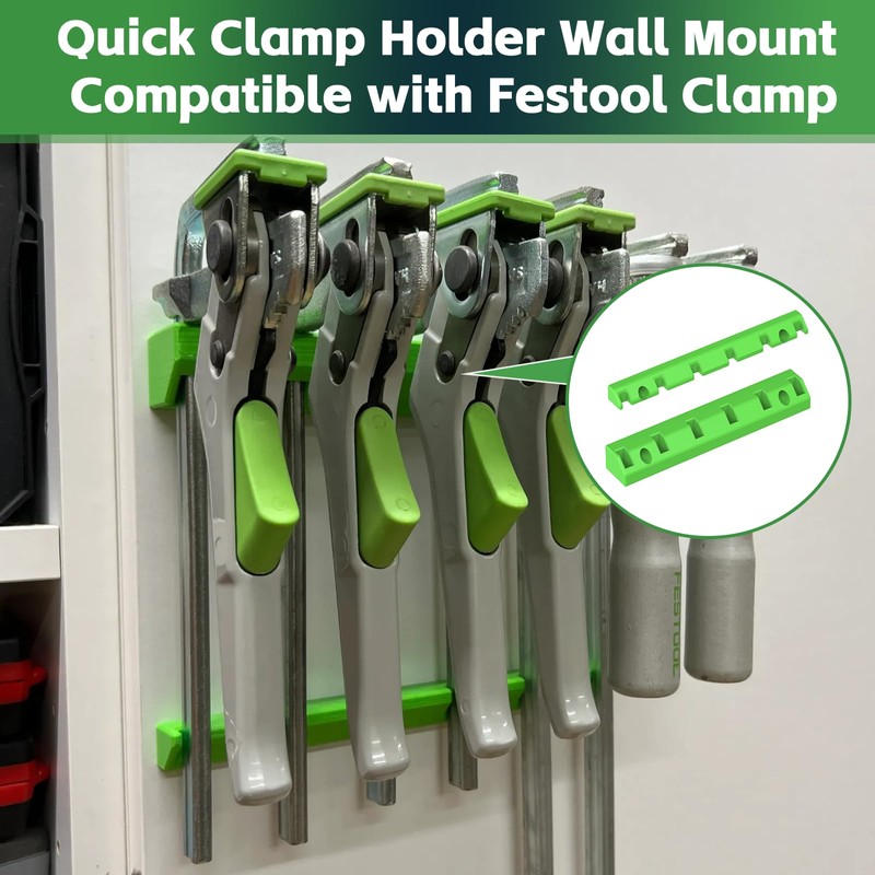 Wall Mount Clamp Rack Holder for Woodworking, Compatible with Festool