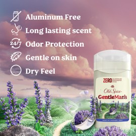 Old Spice GentleMan's Aluminum Free Dry Feel Deodorant for Men, 24/7 Lasting Freshness, Gentle on Skin with Skin Conditioners, Lavender + Mint Scent, 3.0 oz (Pack of 3)
