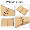 PATIKIL 6 Ring Binder Cover, 1 Pack A7 Kraft Leather