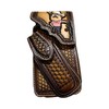 Leather Phone Belt Holster and Knife Holder Hand Tooled Handmade