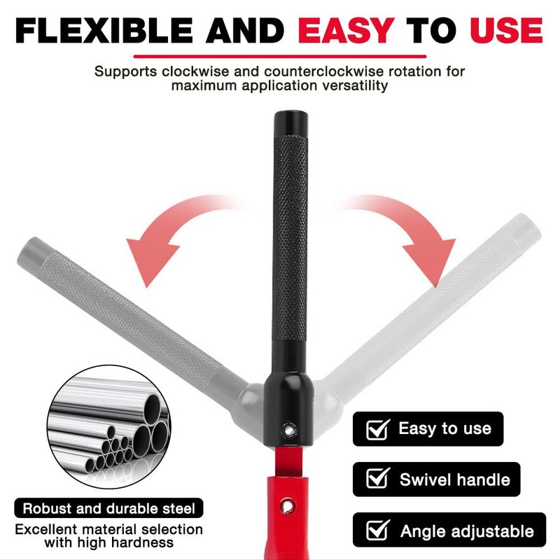 XPJBKC Tap Spanner, Tap Installation Tool with 7 Pcs 8-17mm