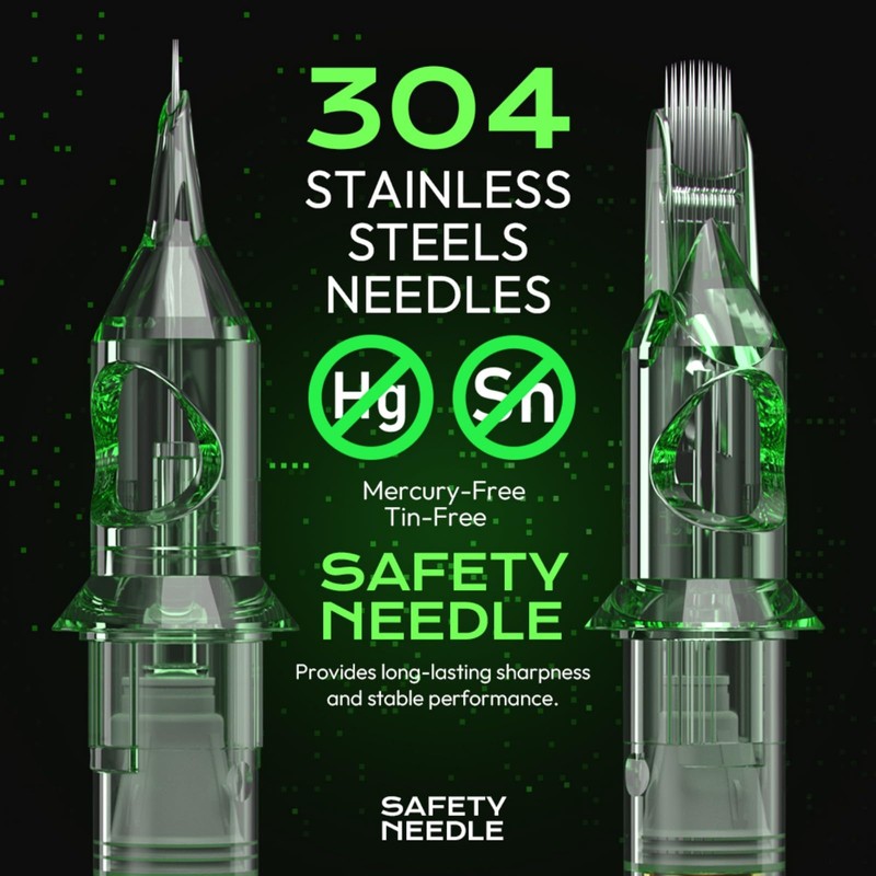 RHEIN Needle Set Mix 9RL Disposable Cartridges Needles 20 Pieces