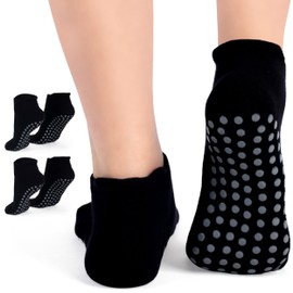 MYTHOS MERCHANTS Non Slip Socks, Yoga Socks with Grips for Ballet, Barre, Pilates, Trampoline, Dance, Hospital, Home, Grip Socks men X 3 Pairs (UK size 3-8)