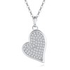 GAVU Women's Necklace with Heart Pendant, 925 Silver, Cubic Zirconia,