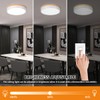 Yiisem Dimmable Wood LED Flush Mount Ceiling Light, 5CCT 2700K-6000K