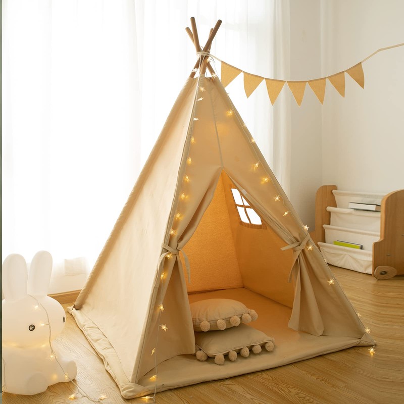 RongFa Teepee Tent for Kids-Portable Children Play Tent Indoor Outdoor