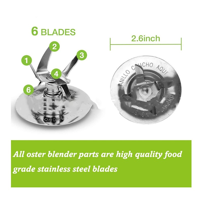 Practical Stainless Steel 6 Blades with Sealing Ring Juicer Blender