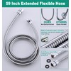 Brass Shower Slide Bar with Handheld Shower Head, Adjustable Height