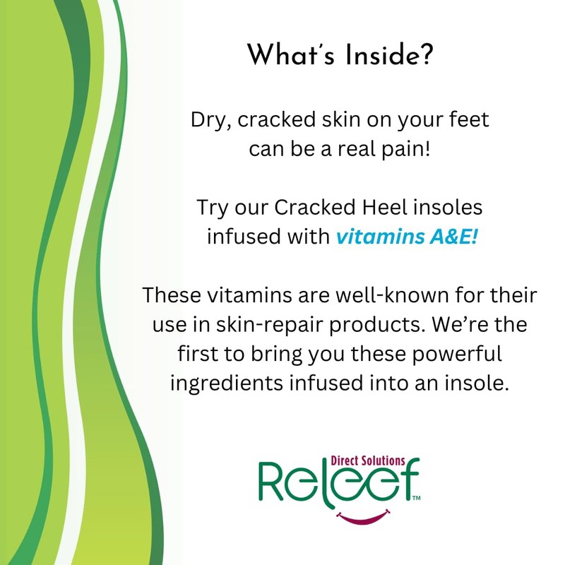 Cracked Heel Relief | Infused Insoles | Releef Direct Solutions