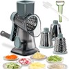 Rotary Cheese Grater Shredder with Handle Handheld Round Mandoline Vegetable