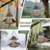 Foldable Bird Feeder, Durable Plastic, Squirrel-Proof Roof, Easy to Clean