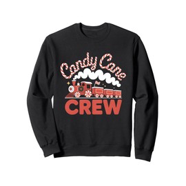 Christmas Peppermint Train Candy Cane Crew Kids Boys Girls Sweatshirt