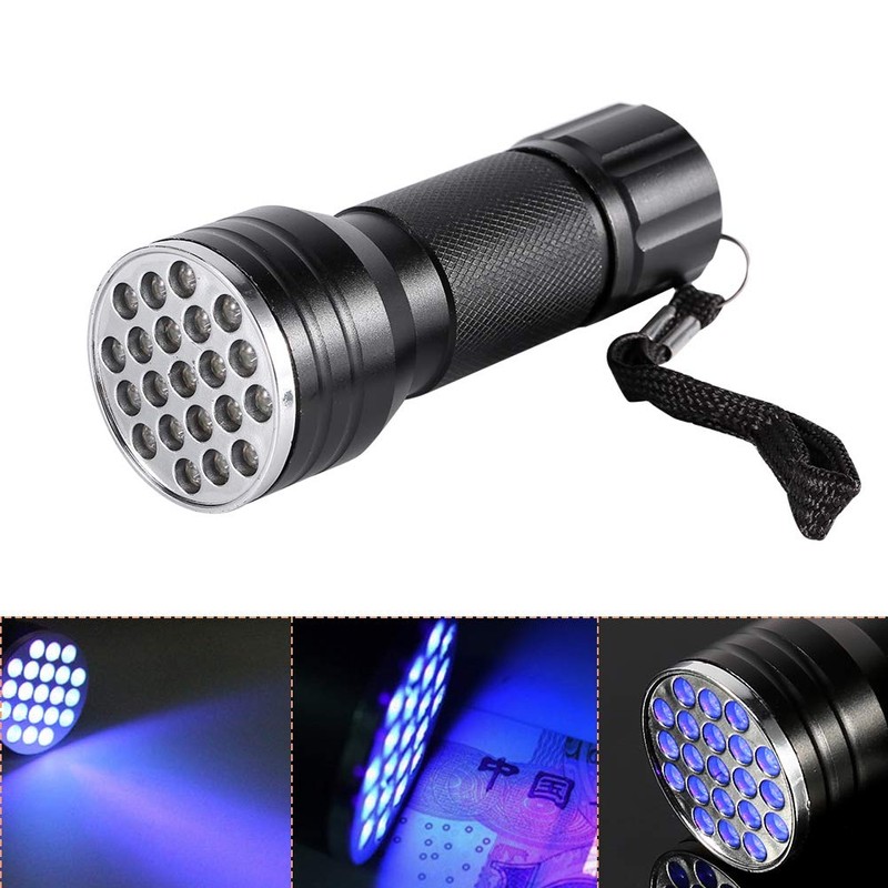 Ejoyous Ultraviolet Flashlight, Portable Torch Lamp, UV 21 LED Blacklight